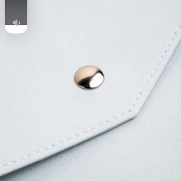 Portfolio Clutch NEW Glass Ladder & Co Megan Vegan Leather Light Gray - Picture 8 of 13